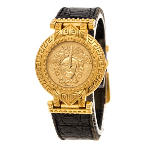 gianni versace signature watch gold plated g10|GIANNI VERSACE SIGNATURE Medusa Gold Plated G10 Men's .